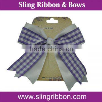 2015 Handmade Plaid Ribbon Barrettes Hair Clips For Women photo-4