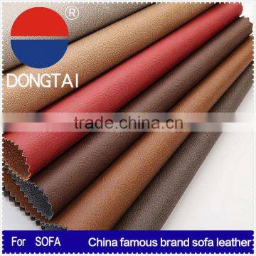 Soft hand feeling high quality pvc synthetic leather for sofa upholstery