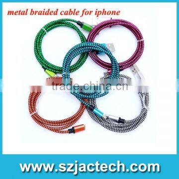 Braided Aluminum USB Data Sync Charger Cable Cord For iPhone 5/6/6s/ 7