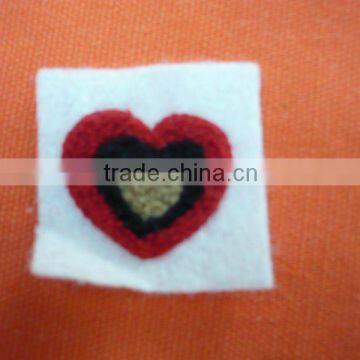 heart embroidery patch for garments