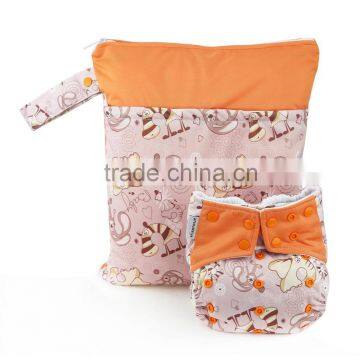 2016 Christmas Design Bamboo Charcoal Reusable Pocket Cloth Nappy