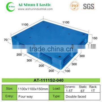 Flat Double faces plastic pallet overstock