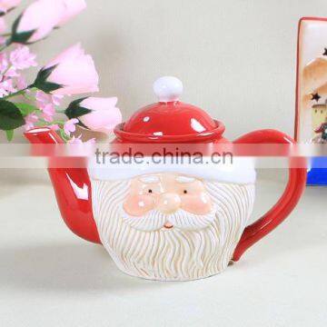 Creative Customized Ceramics Christmas Santa Tea and Milk Pot