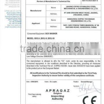 Box washer CE