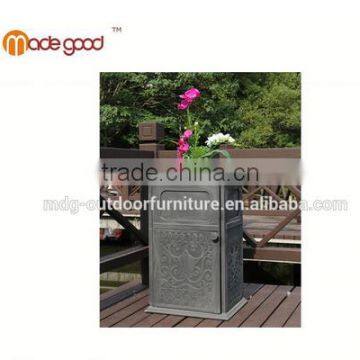 casting aluminum garden waste bin standard size for indoor/outdoor dustbin garden furniture