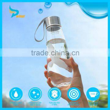 250ml glass mineral water bottle design with silicone sleeve mineral water glass bottle