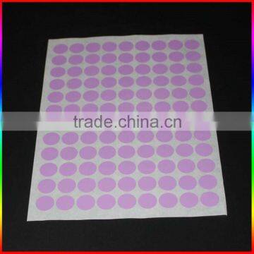 custom round fluorescent sticker