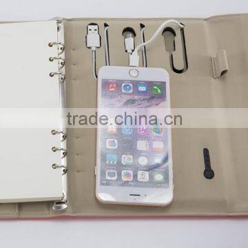 2016 Office Business Gift Set PU Notebook With Power Bank photo-4