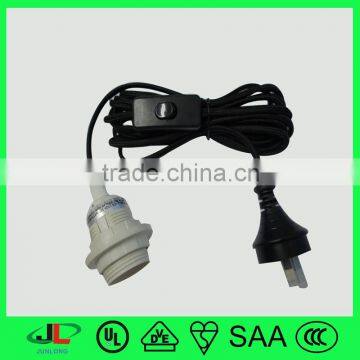 SAA 2 pin electrical plug, AU 2 pin plug, SAA power cable with 303 switch and lampholder