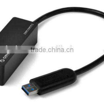 Portable USB 3.0 to 10/100/1000M Ethernet Adapter, usb3.0 interface, super speed 5.0Gpbs transfered