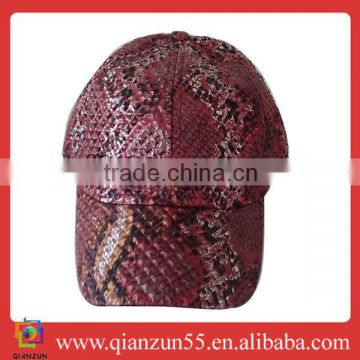 red crocodile and ostrich skin leather strap back baseball hats