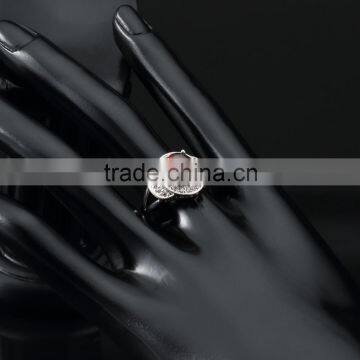 2016 High Quality Reasnable Price Orange Color Cubic Zirconia Ring in White Gold Plated Jewelry to India Snapdeal Flipkart photo-5