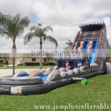 2016 HOT new design funny adult size giant inflatable water slide with pool