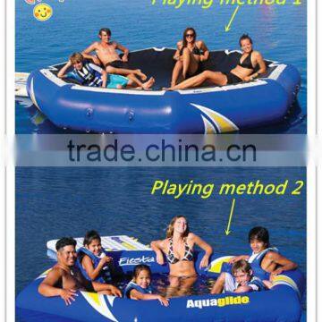 2 playing methods! inflatable trampoline, inflatable pool for rest