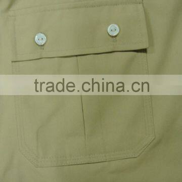 OEM Men's Poplin Khaki Short Sleeve Work Shirt photo-4