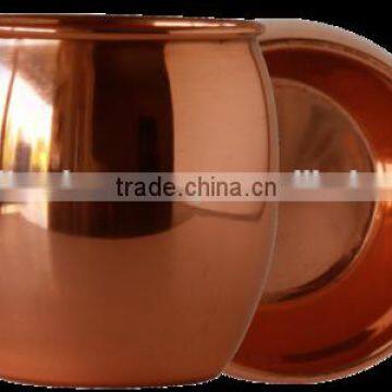 Copper Moscow Mule Mug - Barrel Shape/Smooth Polished Finish
