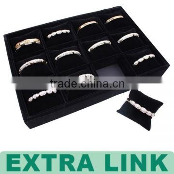 Wholesale Kraft Paper Cardboard With Black Velvet Cushion Silver Bracelet Jewelry Gift Box