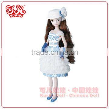 11 inch wholesale plastic lovely girl doll toy