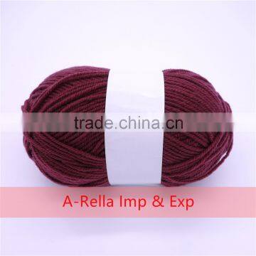 100% acrylique yarn 100g/ball dyed high quality