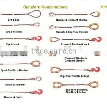 7*7 / 1*19 Galvanized Single Leg Eye and Eye Wire Rope Sling photo-2