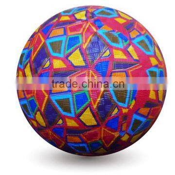 colorful rubber playground ball for kids /custom 8.5 inch full printing playground ball