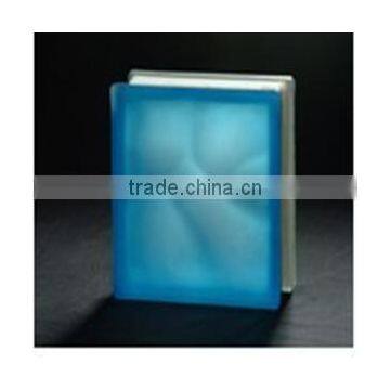 Acid Blue Cloudy Glass Block in China