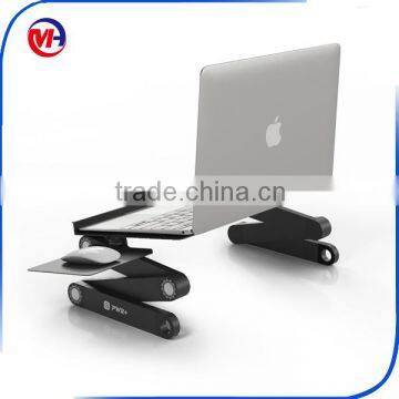 Hot ergonomic folding laptop stand lap desk computer table with fan