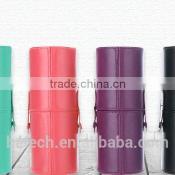 Factory price 12pcs makeup brushes set with cylindrical form case