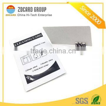 Solvent Impregnated Card Path Cleaning Magnetic Head Card