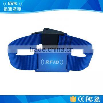 Rfid wristbands nylon 13.556mhz with pvc epoxy card