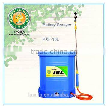 plastic sprayer 16 liters knapsack sprayer, battery operated backpack sprayer KXF-16L