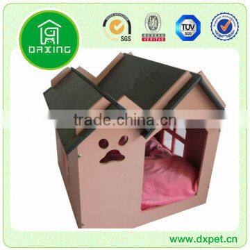 MDF Pink 2-Roof Front Door Pet House DXMP032