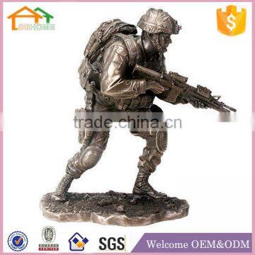 Factory Custom made best home decoration gift polyresin resin outdoor military statues