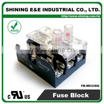 FB-M033SQ UL Approved Equal To Bussmann 3 Pole 30A Ceramic Fuse Base