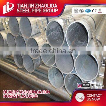 BS1387 SCH 40 60 ERW Pre Galvanized Round Tubes / Carbon Metal Steel Pipes for Furniture Use photo-3