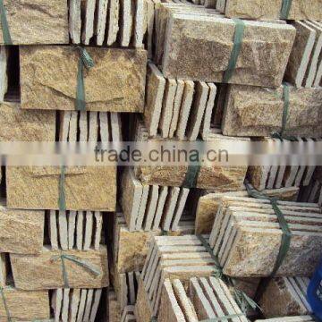 Yellow Sandstone Mushroom Stone Wall Cladding,Natural decotactive stone