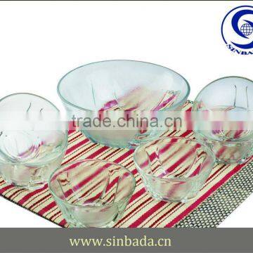 High quality 7pcs glass bowl set,dinner set,salad bowl set