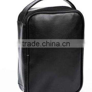 Store More Customized Black Handled Leather Travel Men's Cosmetic Bag photo-2