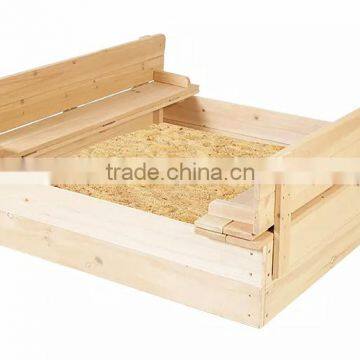 Strongbox Square Wooden Sandpit for Children photo-2