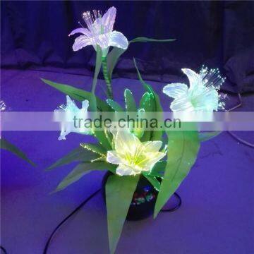 Christmas waterproof attractive led vases fiber optic outdoor lighting