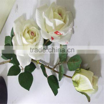 SJ20170003 white artificial silk flower rose bud