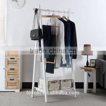 wood coat rack Customizable Antique Wooden Valet Dress Hanging Stand Coat Rack