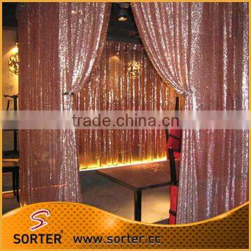 high quality hot sale fancy metal sequin fabric curtain