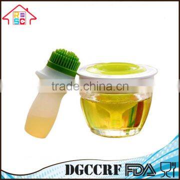 NBRSC High Temperature Resistant Silicone Honey Oil Dispenser Bottle Basting Brush Set for Cooking Baking Pancake Grill BBQ photo-4