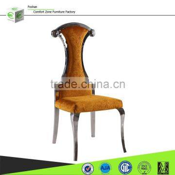 B8028 modern antique velvet steel chairs for wedding