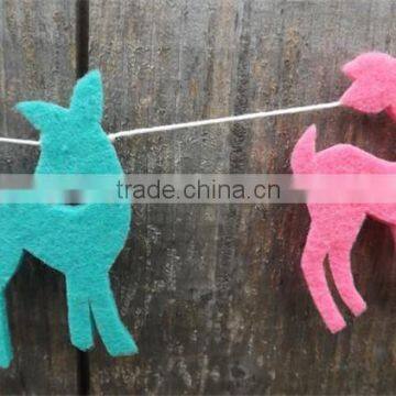 Hot sell Mini Deer Garland Deer Bunting Felt Garland decoration made in China