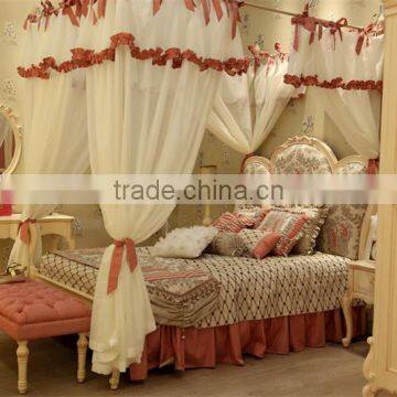 French Style Wooden Carved Ivory Antique Finished Vanity Makeup Dresser With Mirror - BF07-70357D photo-2