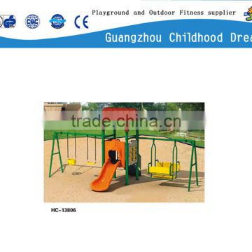 HC-13806 Plastic kids swing & slide sets