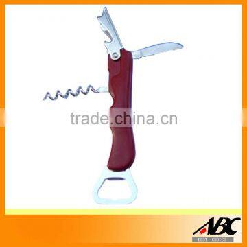 Simple Design 4 Function Plastic Bottle Opener / Corkscrew