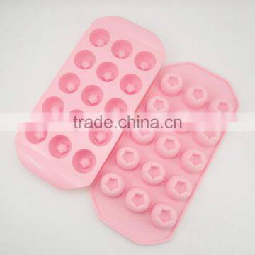 Fancy 15 Cup Five Star Shaped Chocolate Shape Silicone Ice Cube Maker photo-5